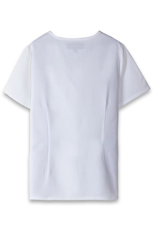 Shop Members Only Palermo 4-pocket Scrub Top In White
