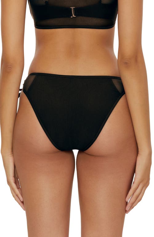 Shop Becca Muse Cutout Side Tie Bikini Bottoms In Black