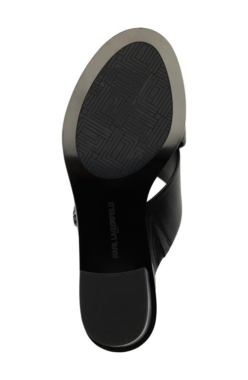 Karl Lagerfeld Paris Henryk Criscross Slide Sandal In Black