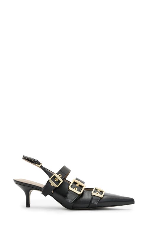 Shop Allsaints Grace Pointed Toe Slingback Pump In Black