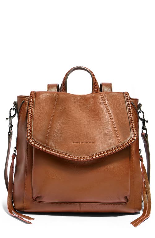 Aimee Kestenberg All for Love Convertible Leather Backpack in Chestnut W/Gunmetal