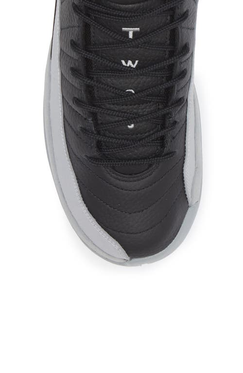 Shop Jordan Kids' Air  12 Retro Basketball Shoe In Black/wolf Grey/white