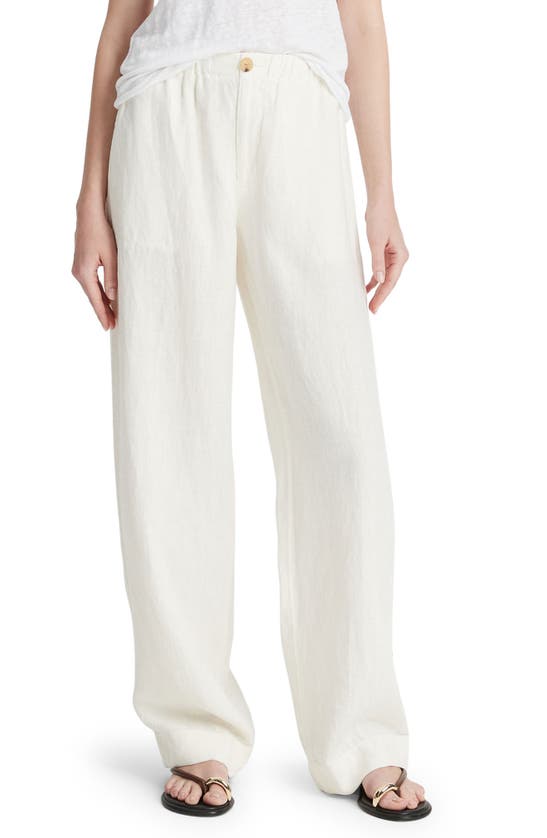 Vince Hemp Wide-leg Utility Pants In Off White