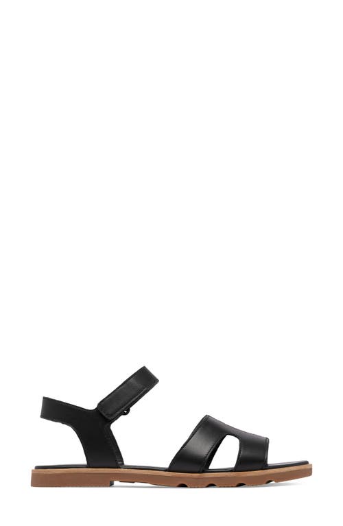 Sorel Ella Iii Ankle Strap Sandal In Black/gum 2