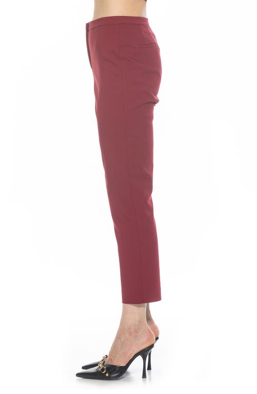 Alexia Admor Stefan Ankle Pants In Red