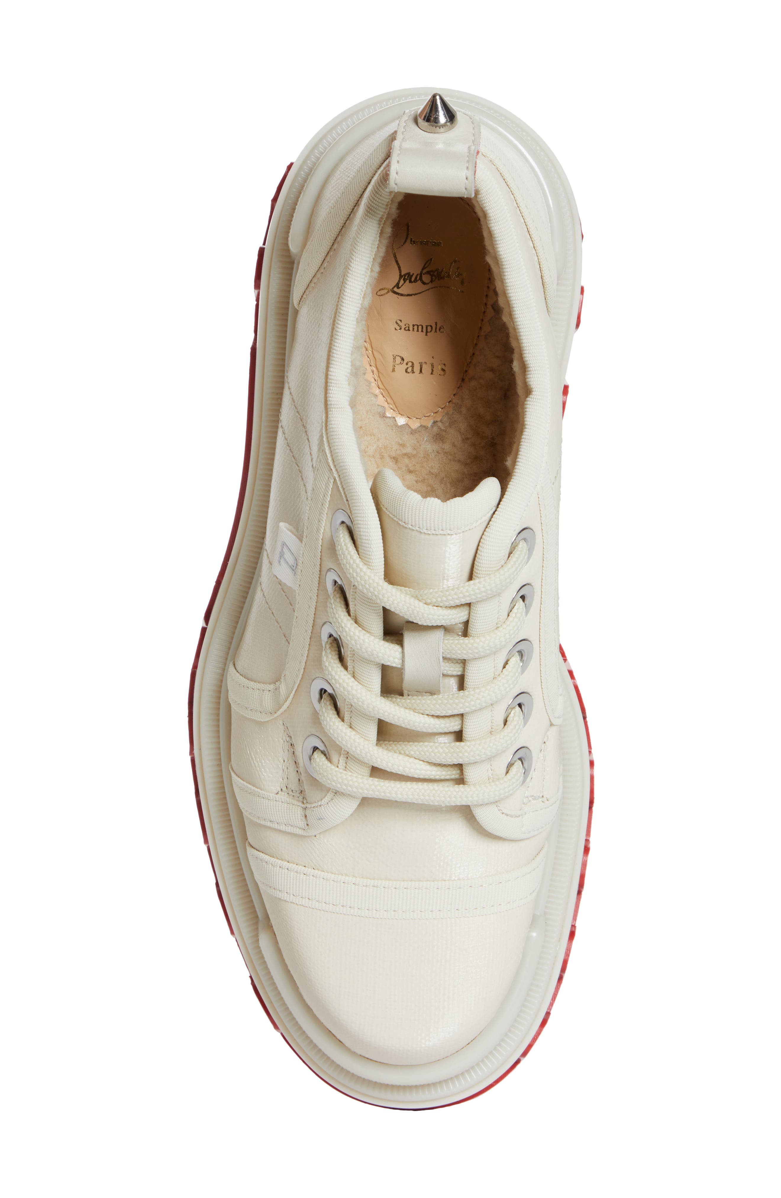 CHRISTIAN LOUBOUTIN: Pedro Junior sneakers in canvas - White