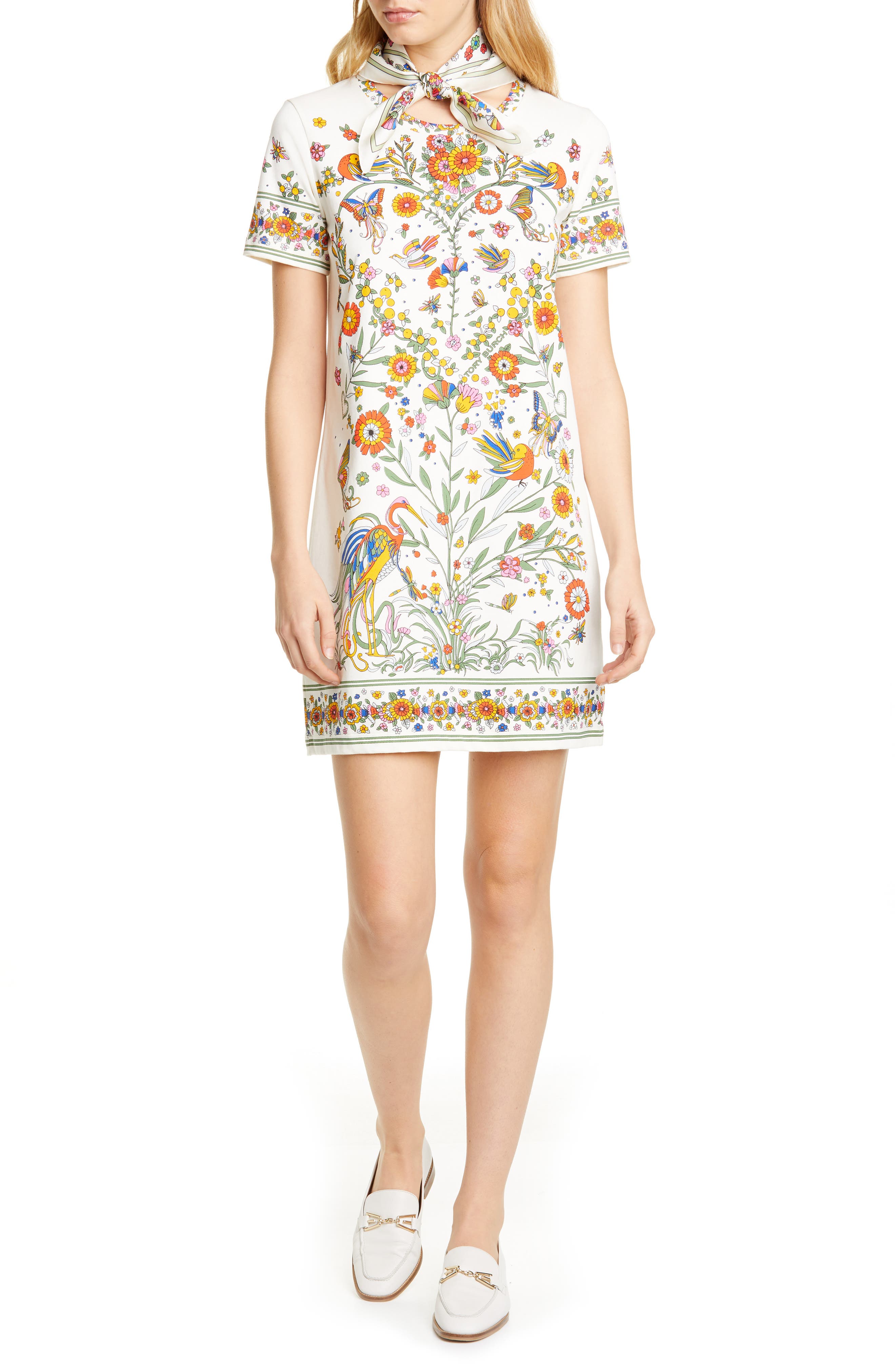 tory burch printed t shirt dress