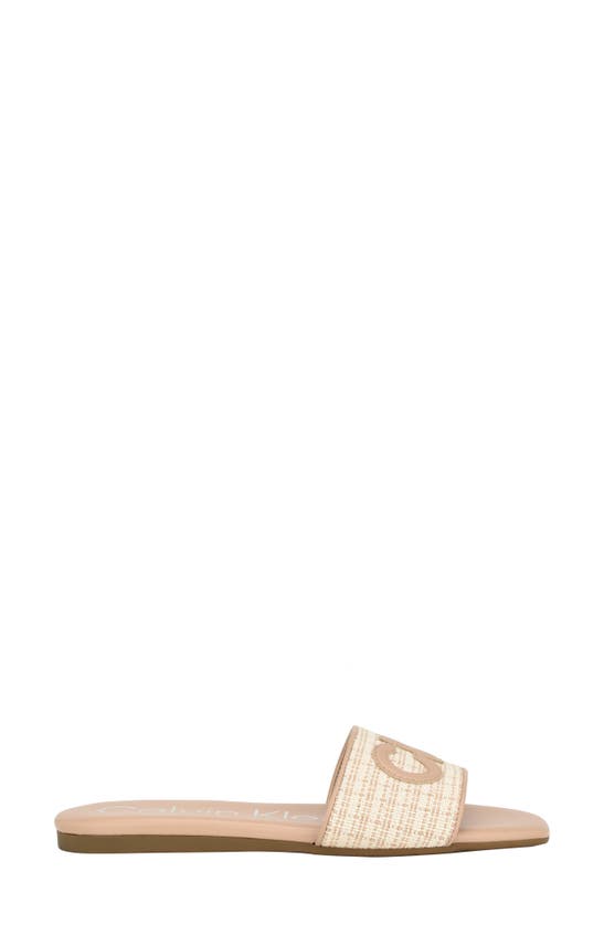 Calvin Klein Yides Slide Sandal In Light Natural01