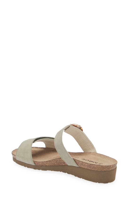 Shop Naot Anabel Wedge In Sage Nubuck