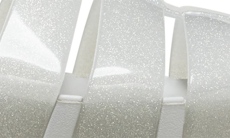 Shop Crocs Kids' Isabella Glitter Sandal In Silver Glitter