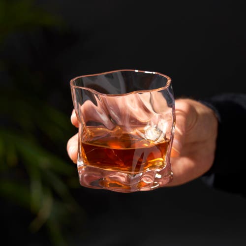 Viski Crystal Molten Tumblers Set Of 2 In Clear