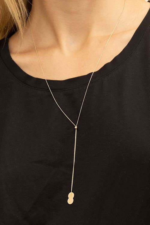 ORADINA ORADINA 14K GOLD MANHATTAN LARIAT NECKLACE