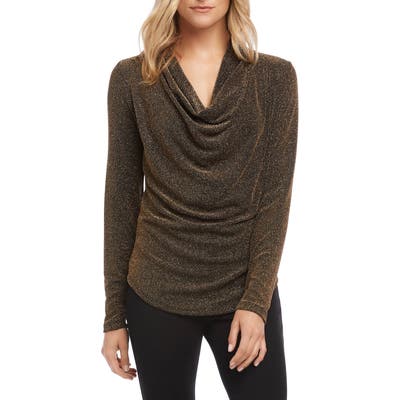 Karen Kane Cowl Neck Top, Metallic