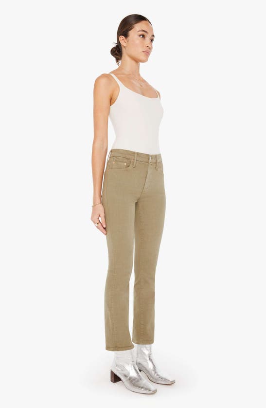 Shop Mother The Insider Hover Mid Rise Bootcut Jeans In Mermaid