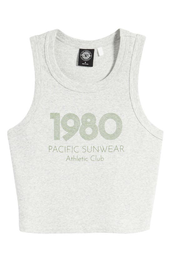 Shop Pacsun 1980 Crop Tank Top In Heather Grey