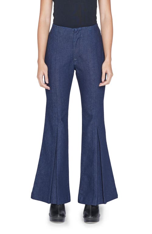 FRAME Pixie Pleated Flare Denim Trousers in Rinse at Nordstrom, Size 29
