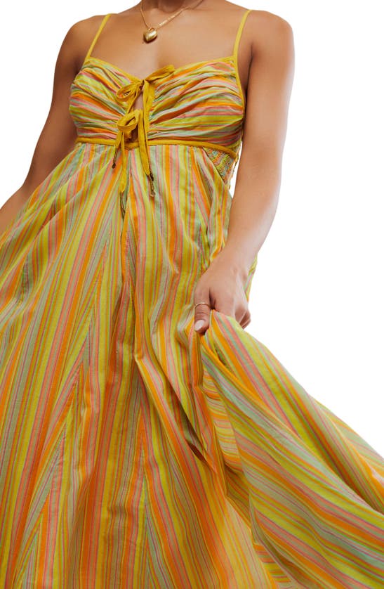 Shop Free People Dream Weaver Cotton Maxi Sundress In Citrus Combo