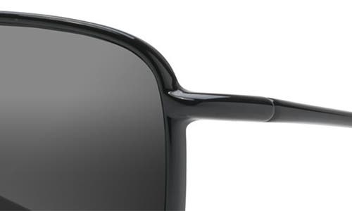 Maui Jim Kaupo Gap 61mm Polarizedplus2® Aviator Sunglasses In Gloss Black/neutral Grey