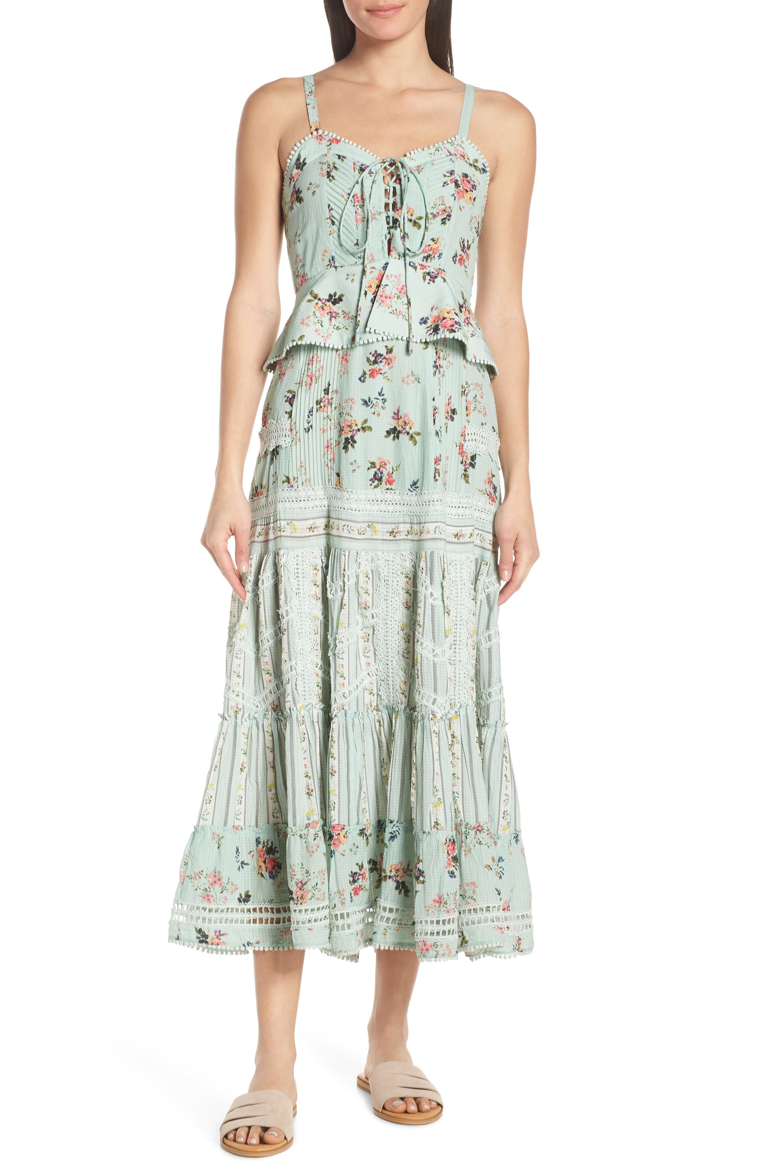 Hemant & Nandita Cover-Up Midi Dress, Green