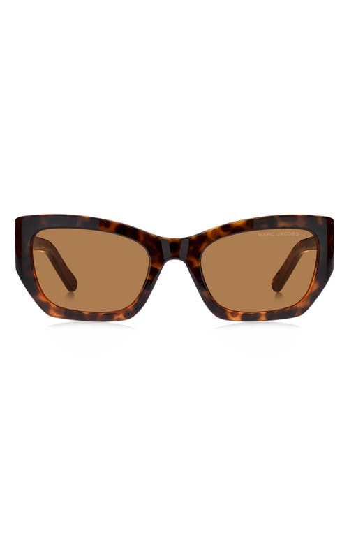 Shop Marc Jacobs 53mm Cat Eye Sunglasses In Havana/brown