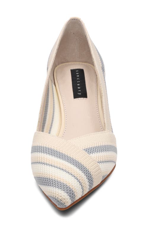 Shop Sanctuary Prime Knit Pointed Toe Pump In Natural/chalk