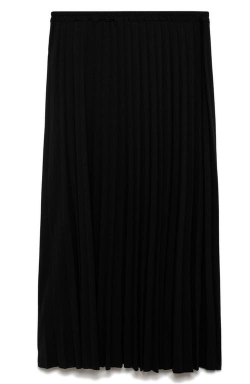 Shop Mango Pleated Maxi Skirt In Black