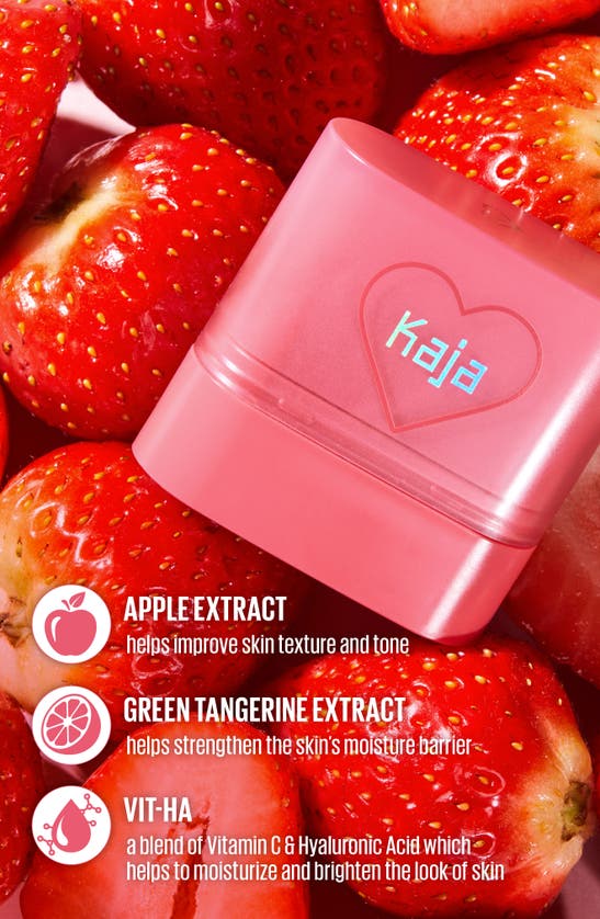 Kaja Dewy Bar Blush & Lip Balm Strawberry Sorbet 0.35 oz / Fillsizesequence:1 In Strawberry Sorbet