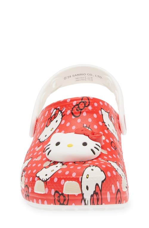 Crocs Girls Classic Clogs Hello Kitty In Red/multi
