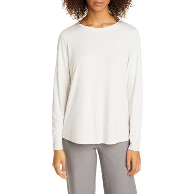 Eileen Fisher Crewneck Tee, Beige