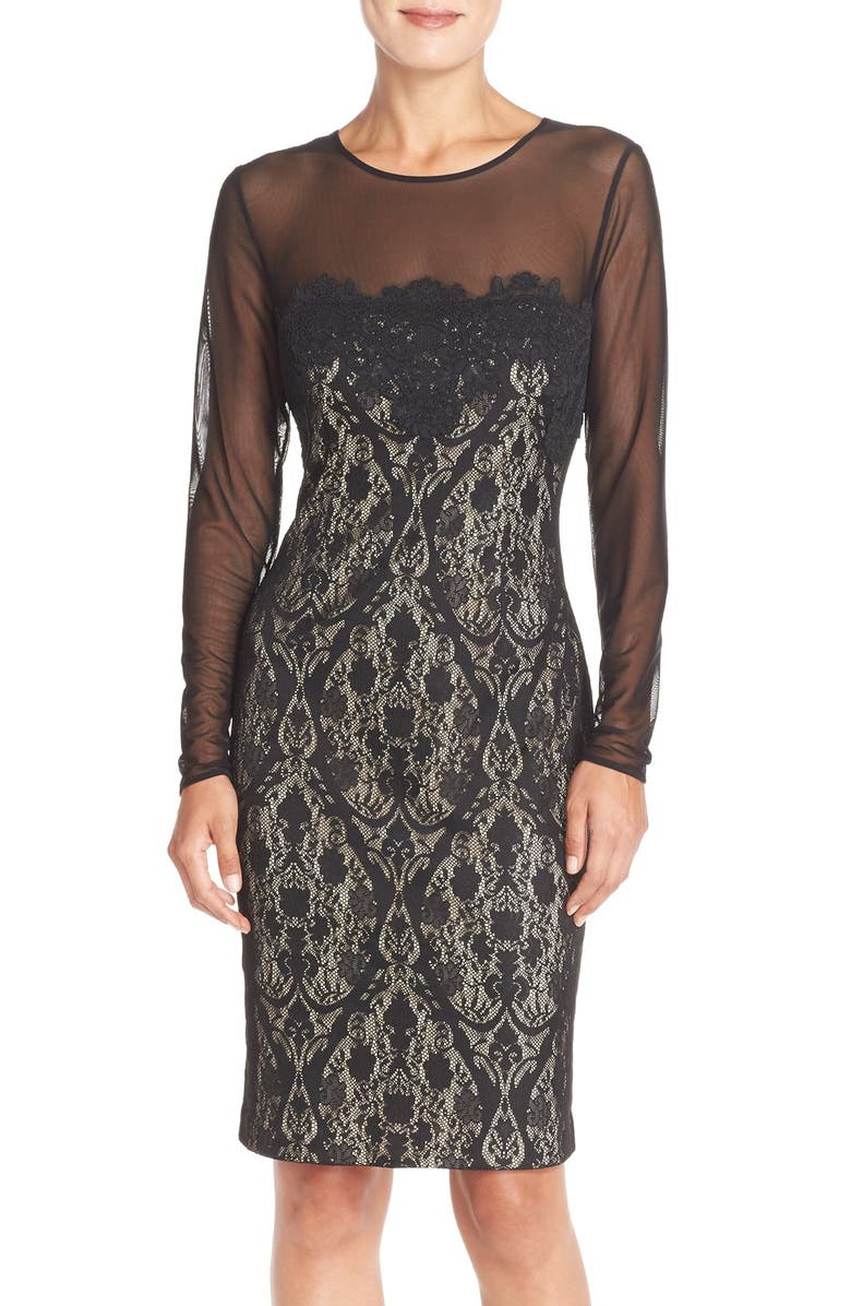 Maggy London Illusion Lace Sheath Dress | Nordstrom