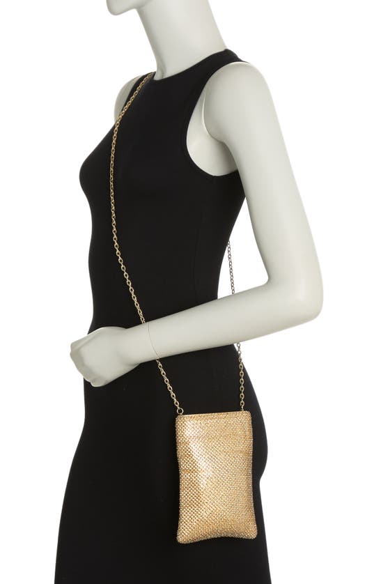 Shop Whiting & Davis Crystal Cosmo Crossbody Bag In Gold Crystal