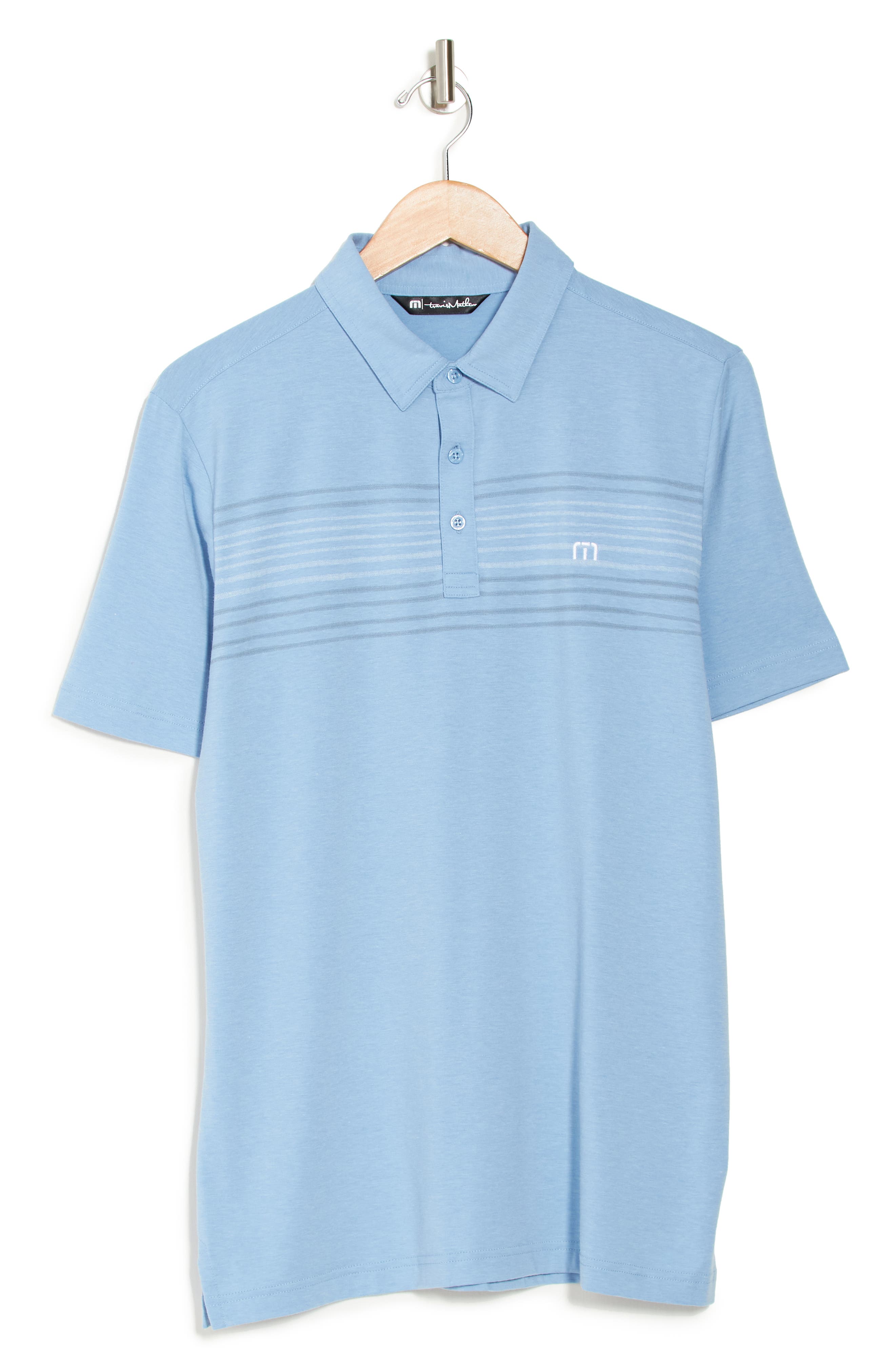 Travis Mathew Force Quit Short Sleeve Polo In Heather Allure