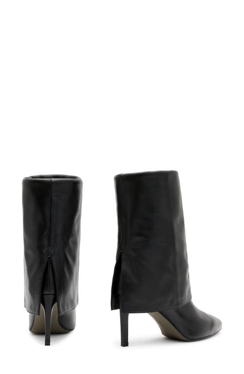 Allsaints Nori Shimmer Boot Womens Tall Pointed Toeq Knee-high Boots In Black