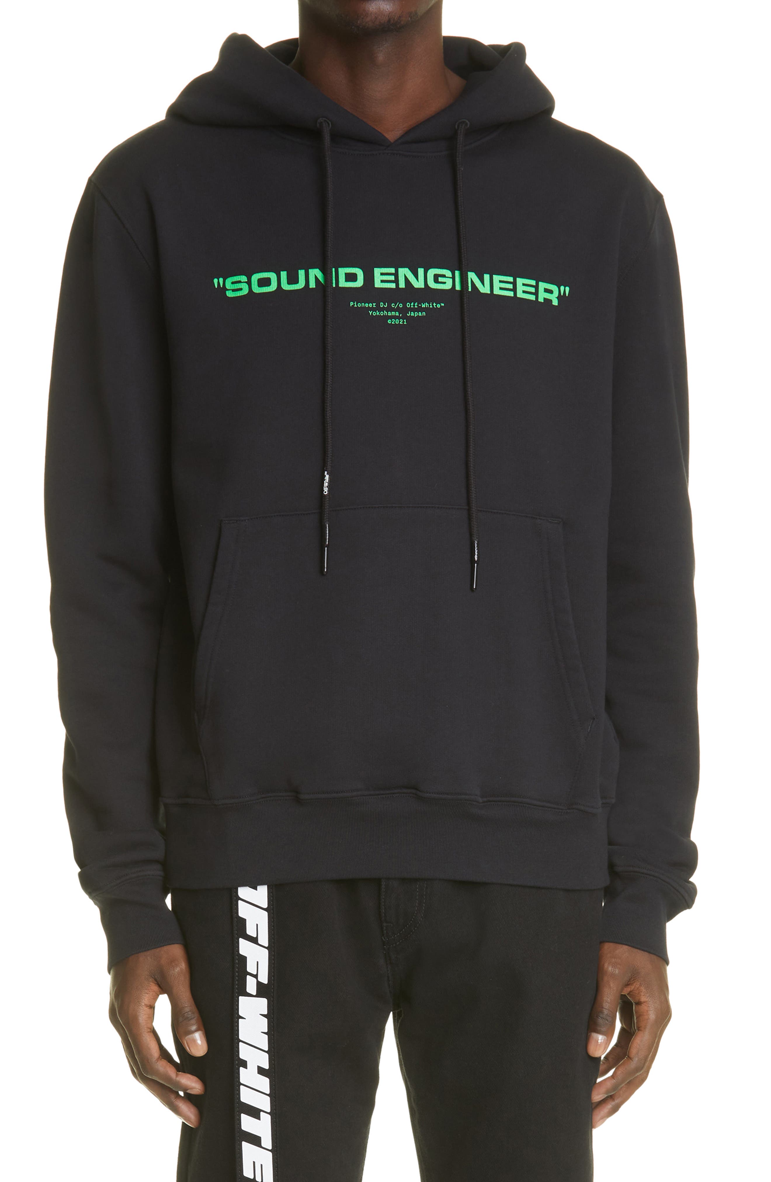 off white sound engineer hoodie