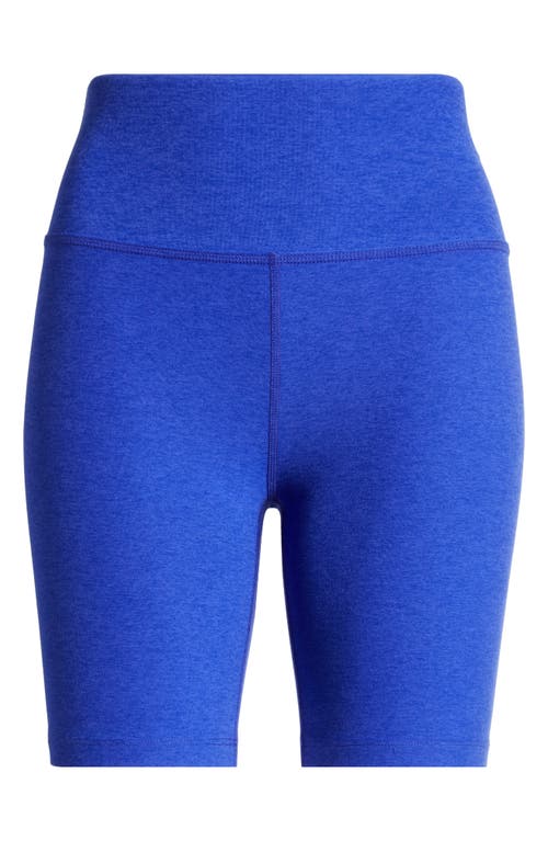 Shop Beyond Yoga High Waist Biker Shorts In Royal Blue Pop Heath