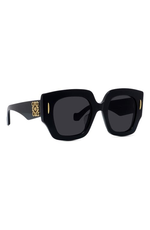 Loewe Anagram 50mm Small Geometric Sunglasses In Black