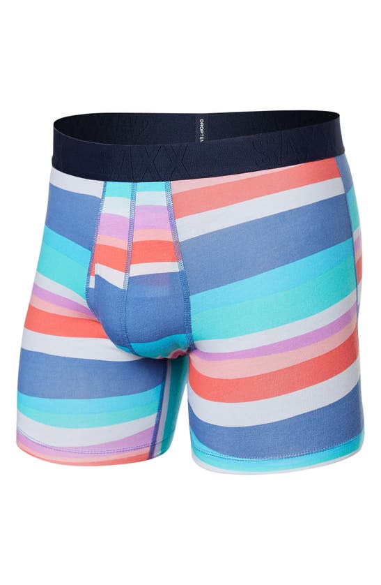 Saxx Droptemp™ Cooling Cotton Slim Fit Boxer Briefs In Cutback Stripe- Multi