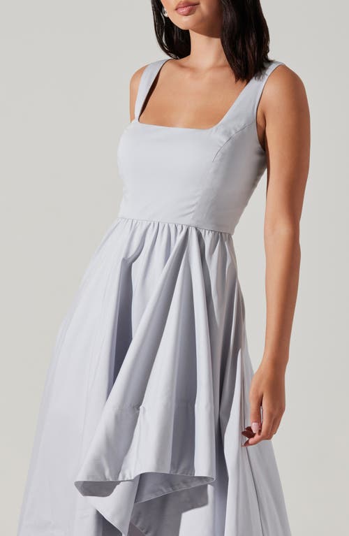 Shop Astr The Label Allora Asymmetric High-low Dress In Periwinkle Blue