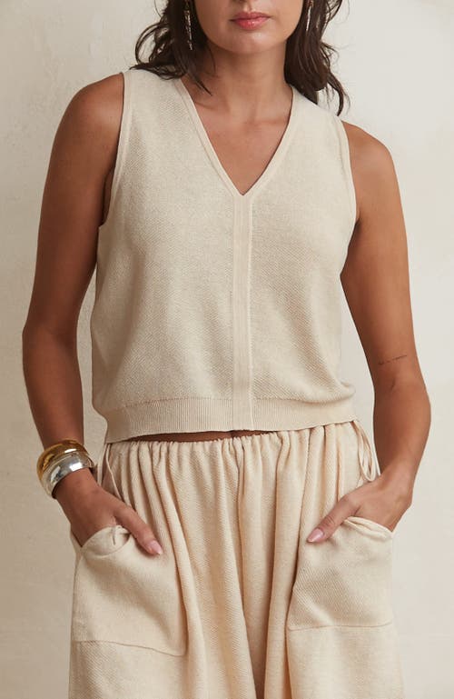 Shop Oyun Karma Linen Tank In Crème