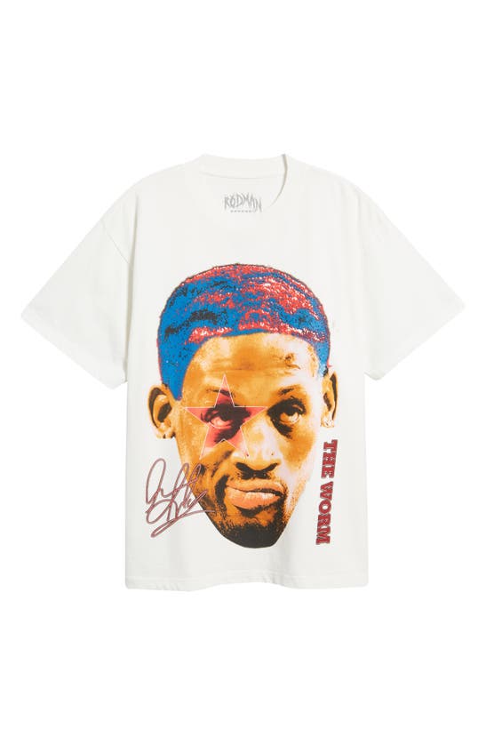 Shop Id Supply Co Rodman Star Eyed Cotton Graphic T-shirt In White