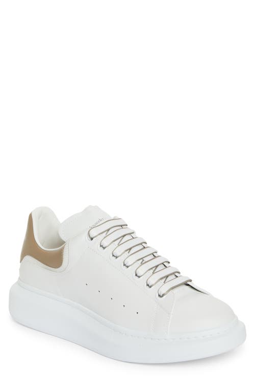 Oversize Sneaker in White/Stone