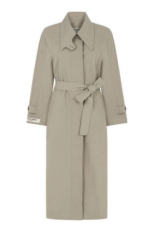 Double-Breasted Oversized Trench Coat in Khaki