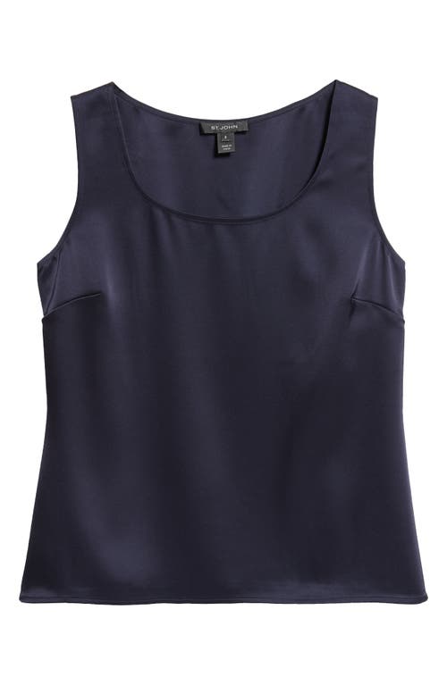 St John Liquid Satin Tank Top In Midnight