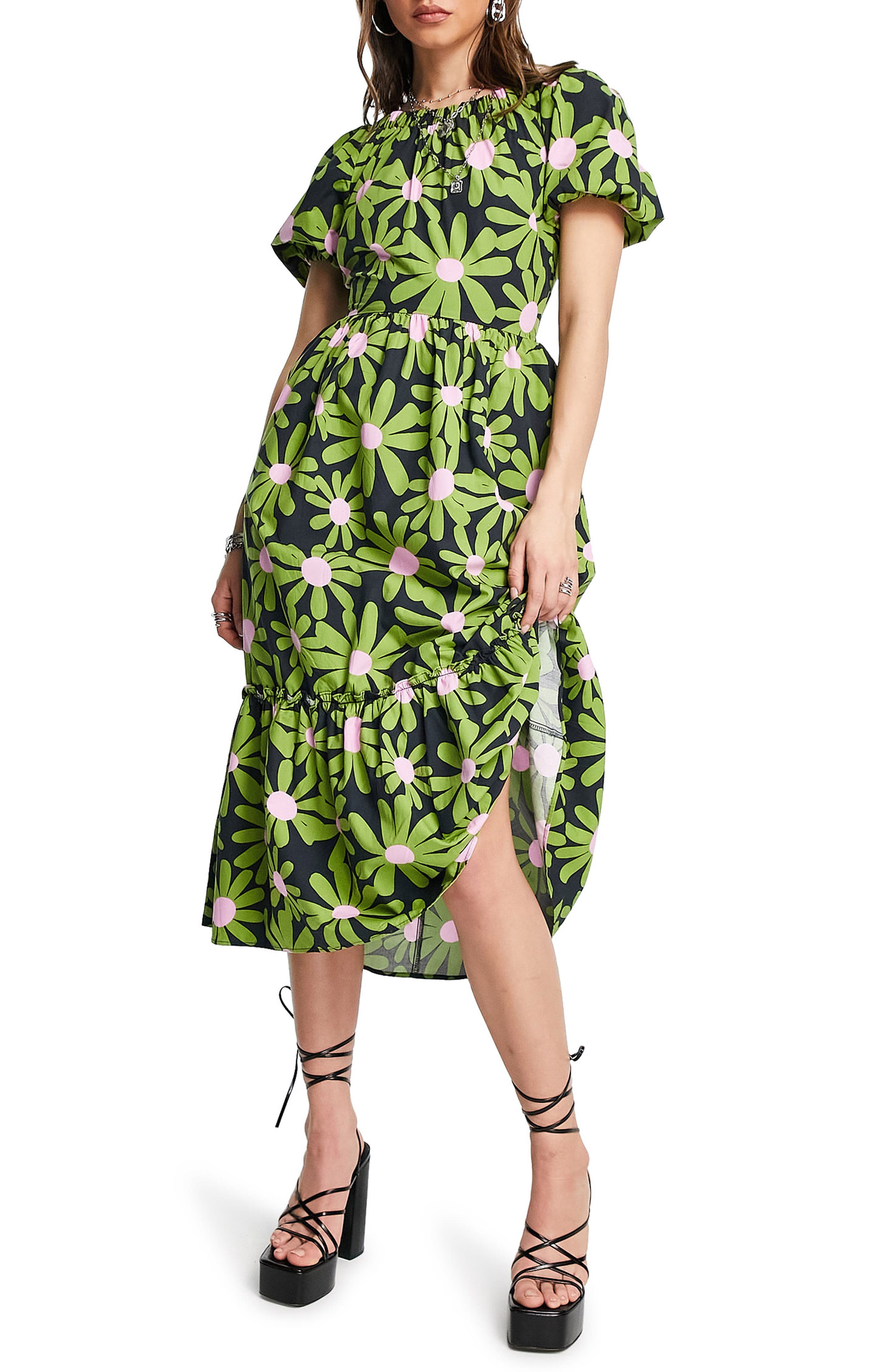 next ecru floral dress