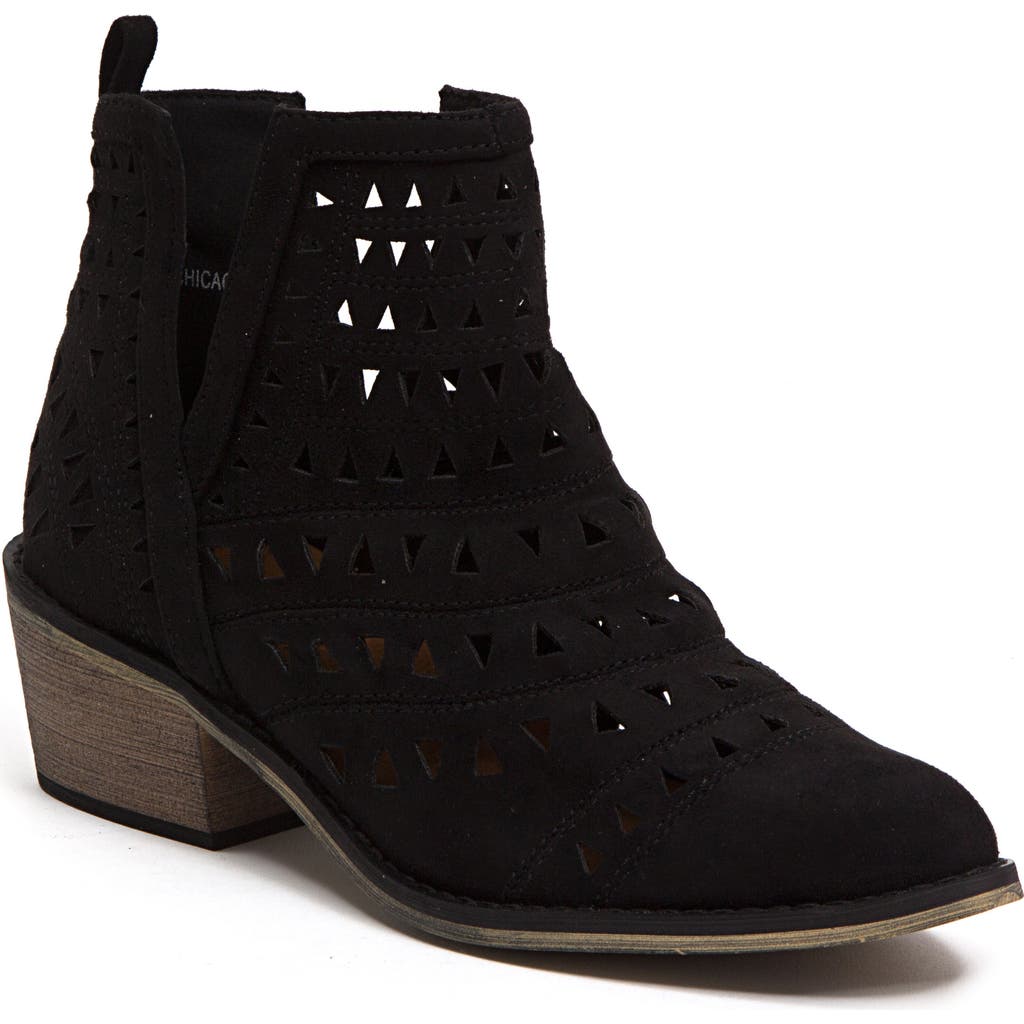 Ninety Union Chicago Perforated Ankle Boot In Black
