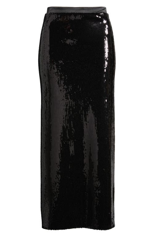 Hugo Boss Boss Eluxia Sequin Midi Skirt In Black