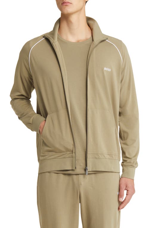 BOSS Mixmatch Zip Track Jacket in Light/Pastel Green at Nordstrom, Size Large
