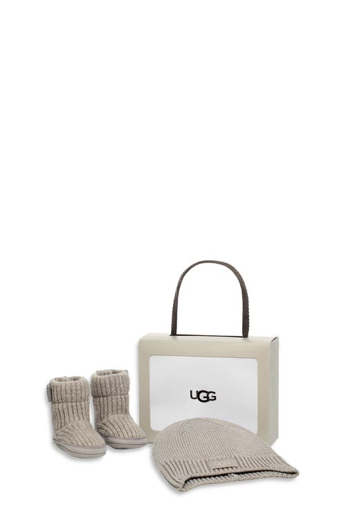 Shop Ugg(r) Skyler Bootie & Beanie Set In Grey