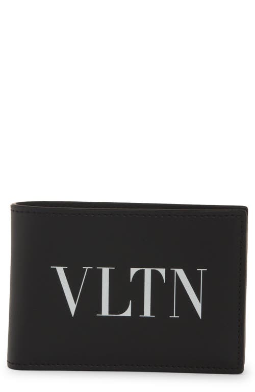 Valentino Garavani Vltn Logo Leather Bifold Wallet In Black