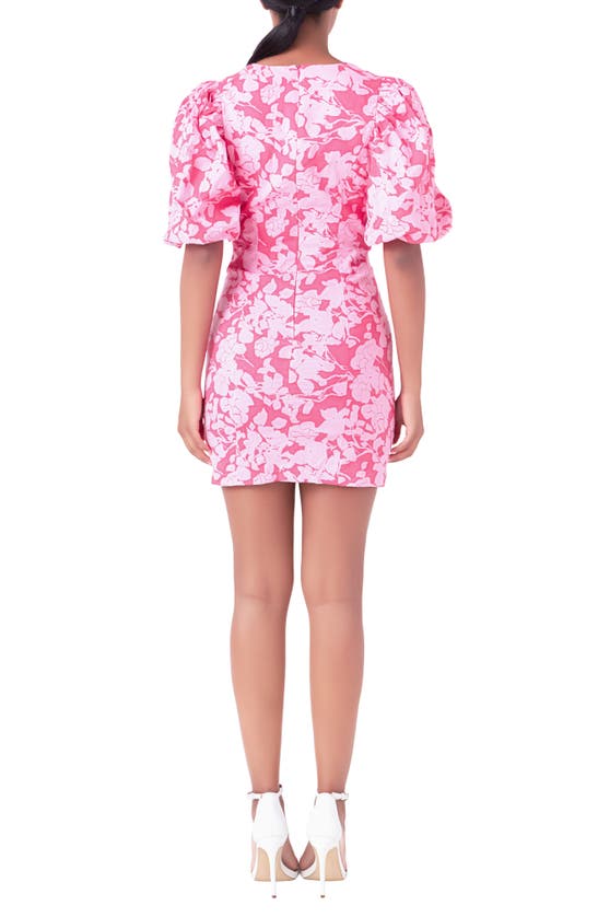 Endless Rose Floral Cotton Minidress In Red/ Pink
